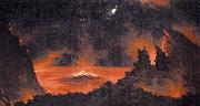 Jules Tavernier Volcano at Night Germany oil painting artist